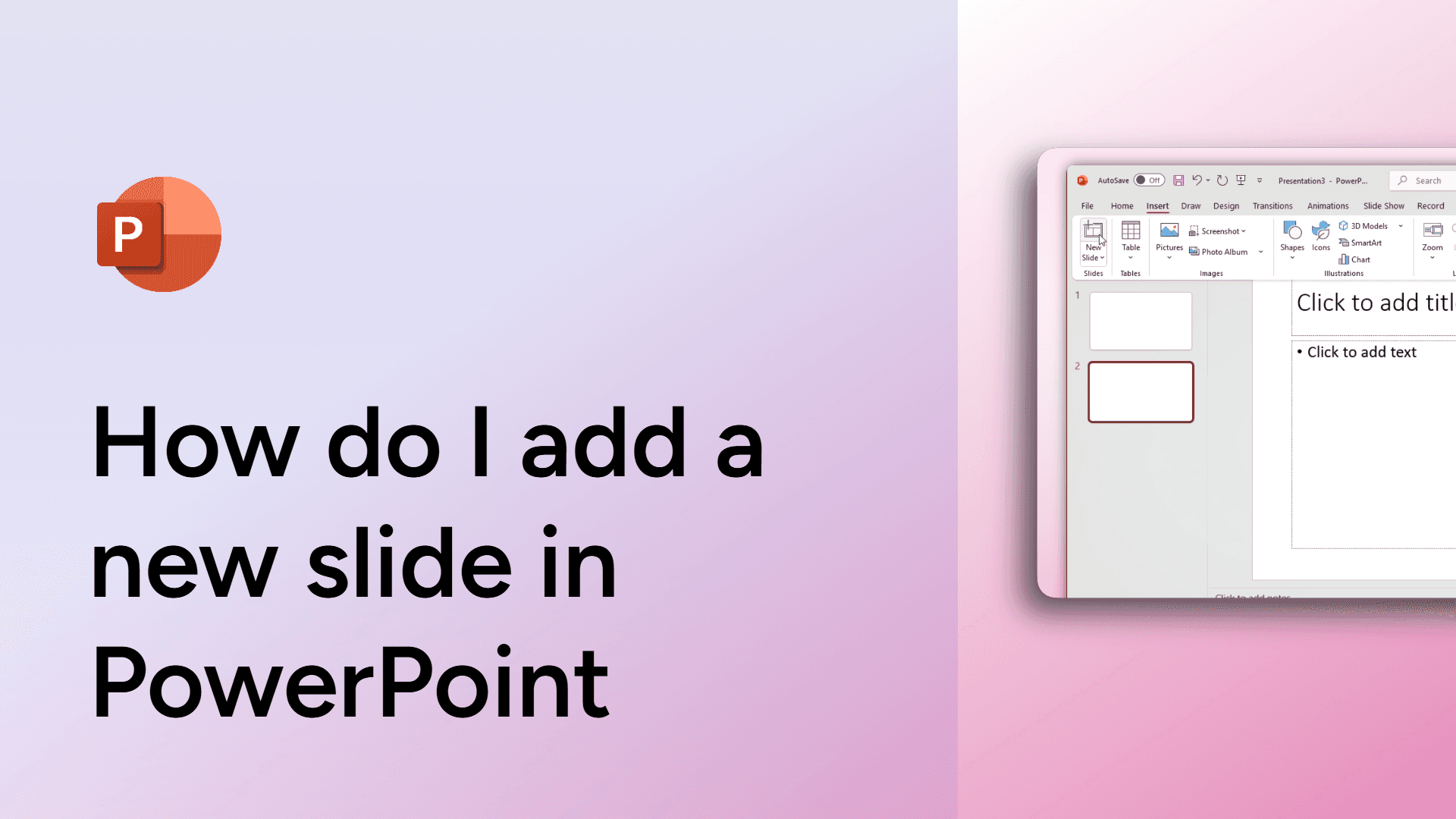 How do I add a new slide in PowerPoint