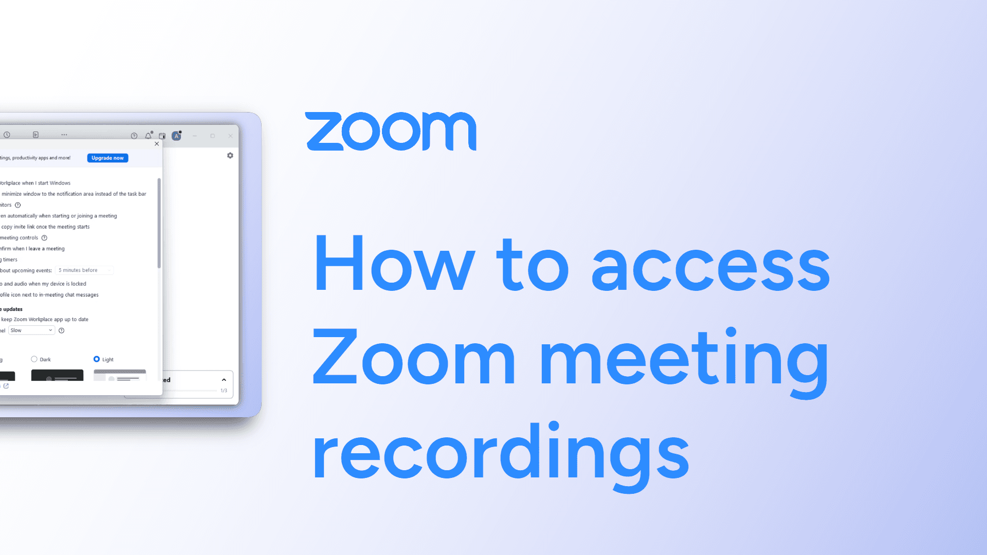 How to access Zoom meeting recordings